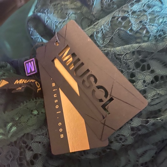 NWT Miusol Hunter Green Deep- V Neck Sleeveless Vintage Evening Maxi Dress - Picture 6 of 7